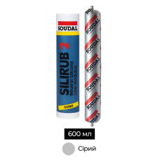Герметик силиконовый нейтральный 600 мл серый [000020000000031603] SILIRUB 2 Soudal