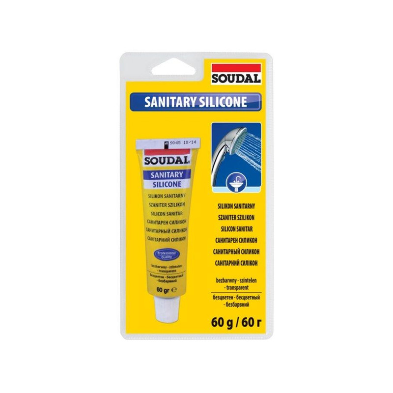 Герметик силіконовий санітарний 60 г прозорий [000020000000020007] Soudal