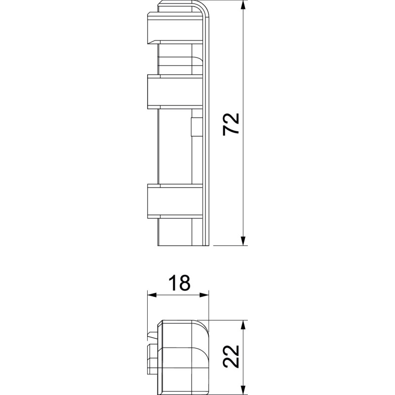 Заглушка левая для плинтусного канала 70x20мм белый [6132296] ПВХ SL (SSL) OBO Bettermann