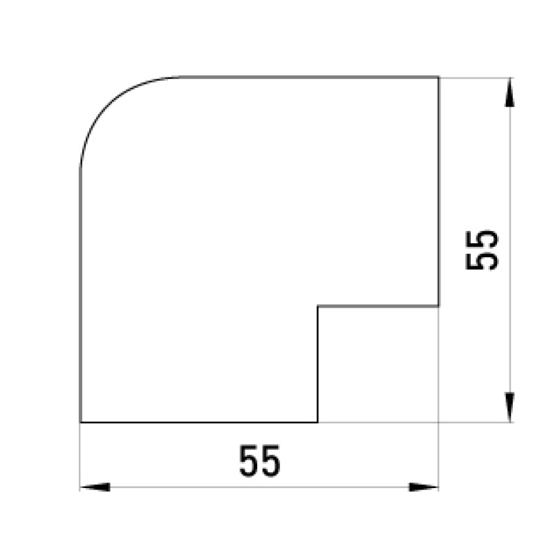Кут плаский для короба 40x25мм ПВХ білий [s3033006] E.NEXT e.trunking.blend.angle.stand.40.25