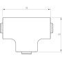 Соединитель Т-образный для короба 25x25мм ПВХ белый [6192483] OBO Bettermann