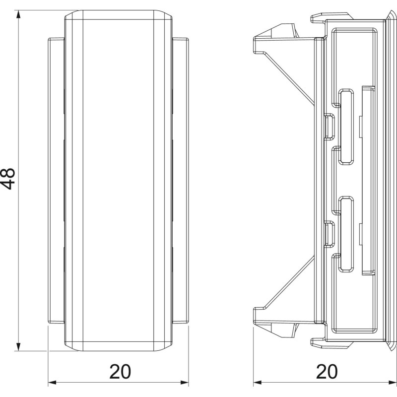 Заглушка декоративна для короба 100x53мм ABS пластик белый [6113030] Rapid 45 OBO Bettermann