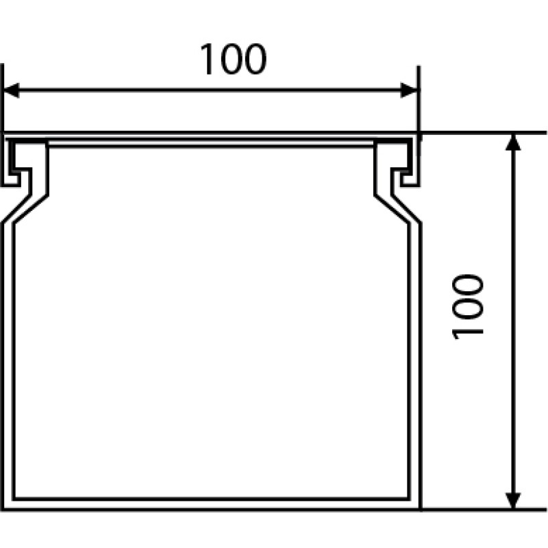 100x100мм Кабель-канал (короб) L=2000мм білий [A0070010027] ПВХ магістральний АСКО