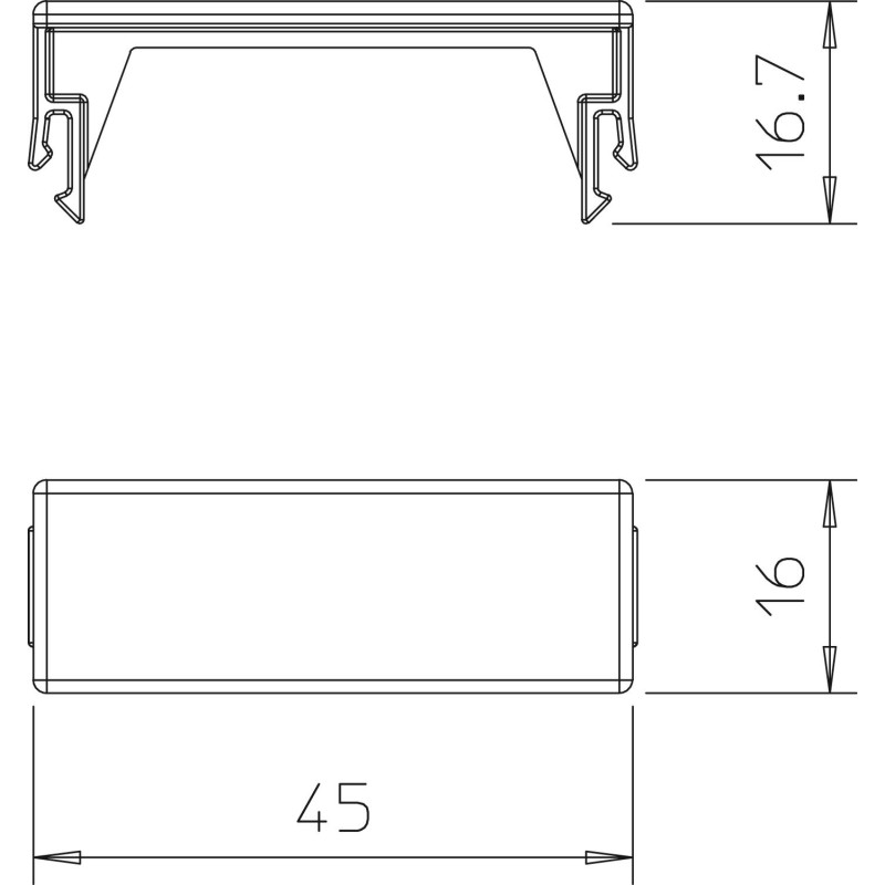 Накладка на стик кришки 165x53мм ABS пластик білий [6116152] Rapid 45 OBO Bettermann