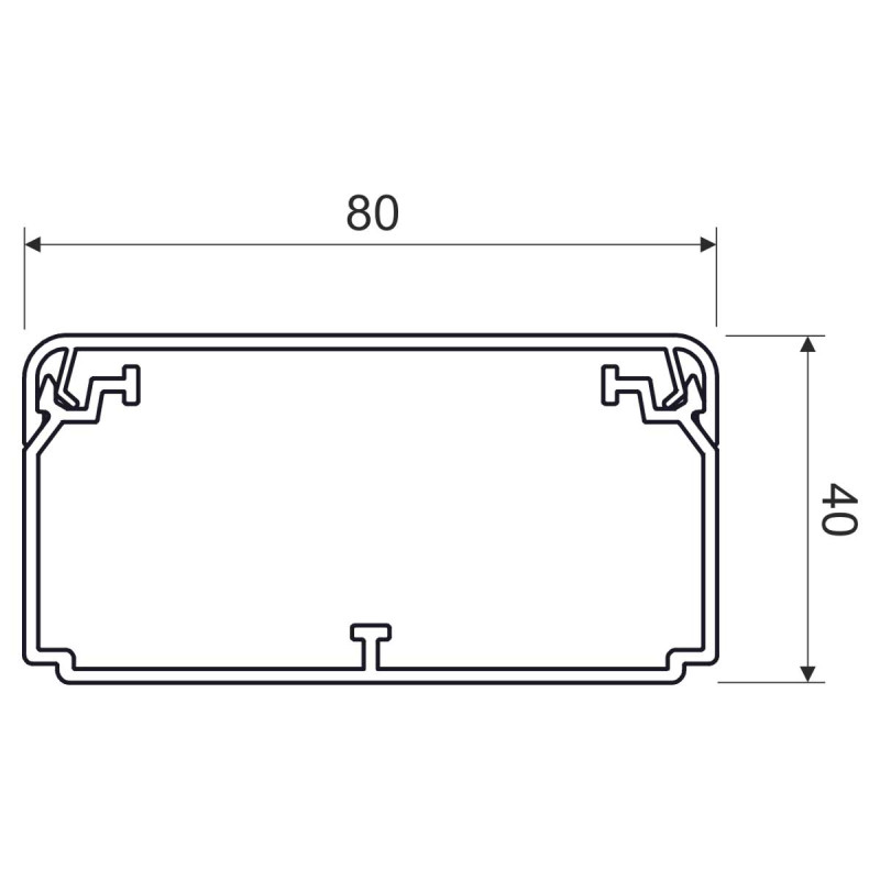 80x40мм Кабель-канал (короб) L=2000мм черный [EKD 80X40_FD] ПВХ магистральный EKD Kopos