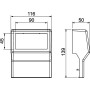 Монтажная коробка 116x139x50мм 2хModul45 белая [6134500] ПВХ OBO Bettermann