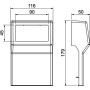 Монтажна коробка 116x179x50мм 2хModul45 біла [6134506] ПВХ OBO Bettermann