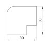 Угол наружный для короба 40x16мм ПВХ белый [s2033005] E.NEXT e.trunking.blend.out.stand.40.16