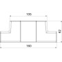Соединитель Т-образный для короба 100x53мм ABS пластик серый [6113102] Rapid 45 OBOBettermann
