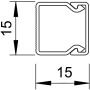 15x15мм Кабель-канал (короб) L=99см белый [6191002] ПВХ магистральный OBO Bettermann