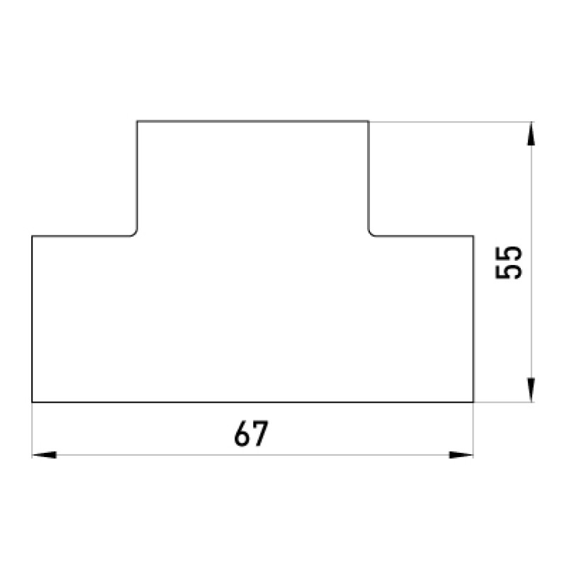 З’єднувач Т-подібний для короба 40x25мм ПВХ білий [s5033006] E.NEXT e.trunking.t.channel.stand.40.25