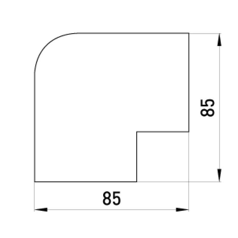 Кут плаский для короба 60x40мм ПВХ білий [s3033008] E.NEXT e.trunking.blend.angle.stand.60.40