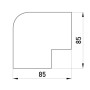 Кут плаский для короба 60x40мм ПВХ білий [s3033008] E.NEXT e.trunking.blend.angle.stand.60.40