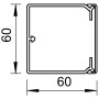60x60мм Кабель-канал (короб) L=2000мм белый [6191193] ПВХ магистральный OBO Bettermann