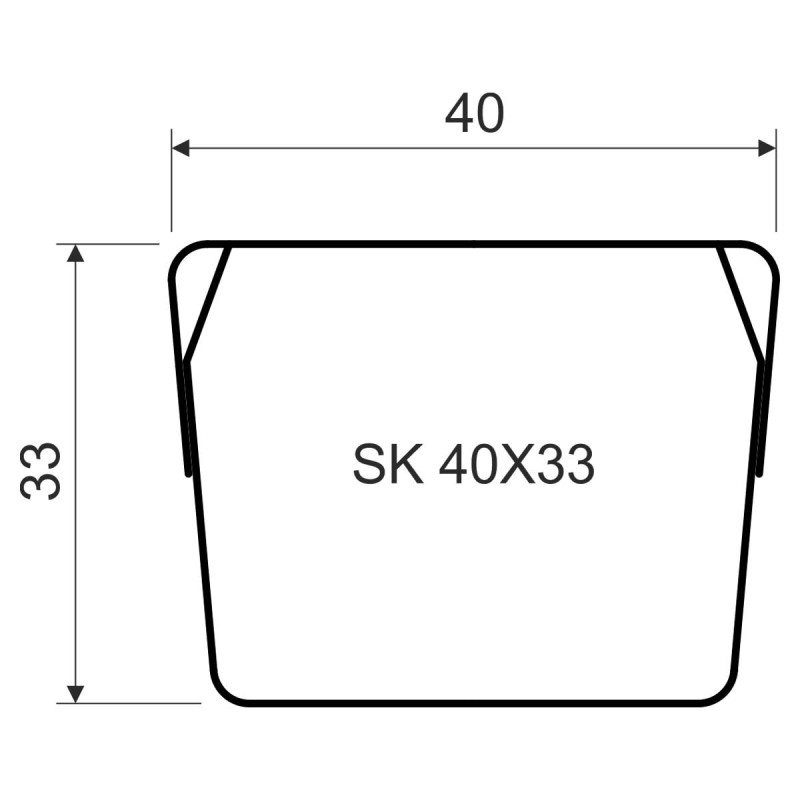 40x33мм Металлический экранирующий канал L=2000мм оцинкованный [SK 40X33_S] Сталь SK Kopos
