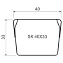 40x33мм Металлический экранирующий канал L=2000мм оцинкованный [SK 40X33_S] Сталь SK Kopos