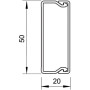 50x20мм Кабель-канал (короб) L=2000мм белый [6168736] ПВХ магистральный OBO Bettermann