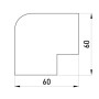 Кут зовнішній для короба 40x40мм ПВХ білий [s2033007] E.NEXT e.trunking.blend.out.stand.40.40