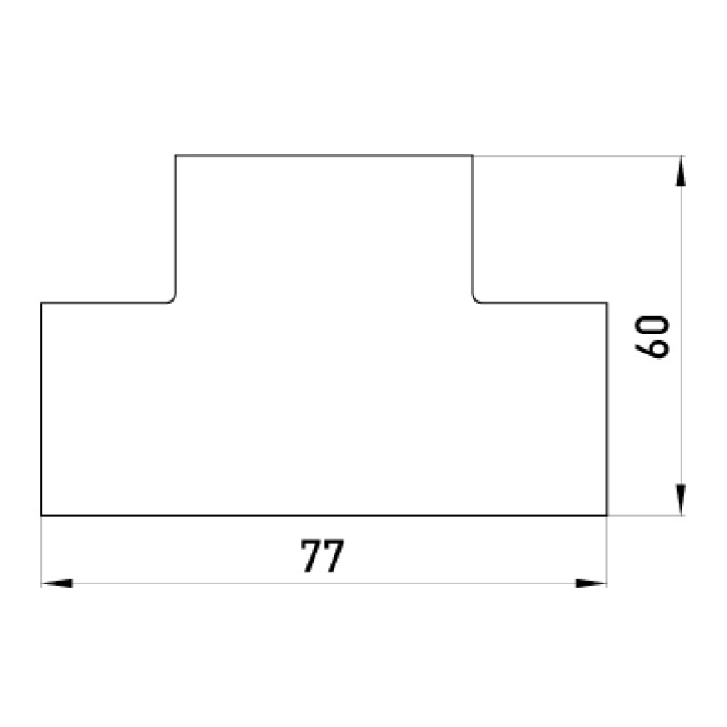 З’єднувач Т-подібний для короба 40x40мм ПВХ білий [s5033007] E.NEXT e.trunking.t.channel.stand.40.40
