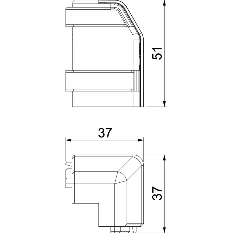Угол наружный для плинтусного канала 50x20мм белый [6132265] ПВХ SL OBO Bettermann