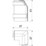 Угол наружный для плинтусного канала 50x20мм белый [6132265] ПВХ SL OBO Bettermann