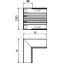 Кут внутрішній для короба 230x100мм ПВХ білий [6193081] OBO Bettermann