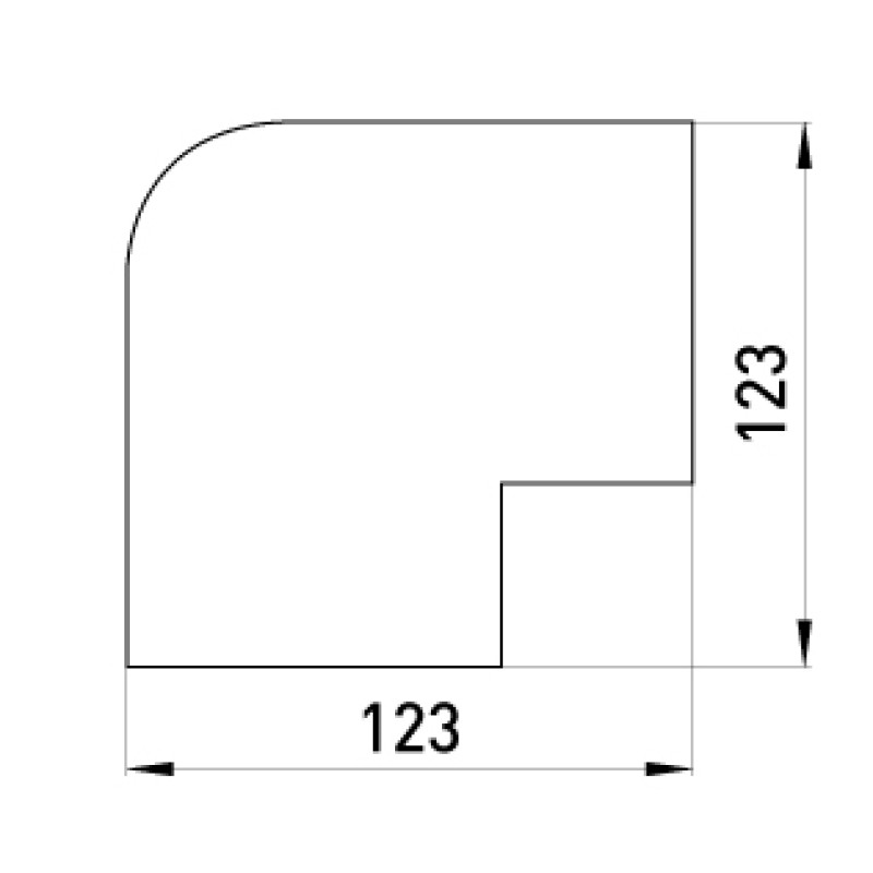 Кут плаский для короба 100x40мм ПВХ білий [s3033010] E.NEXT e.trunking.blend.angle.stand.100.40