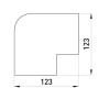 Кут плаский для короба 100x40мм ПВХ білий [s3033010] E.NEXT e.trunking.blend.angle.stand.100.40