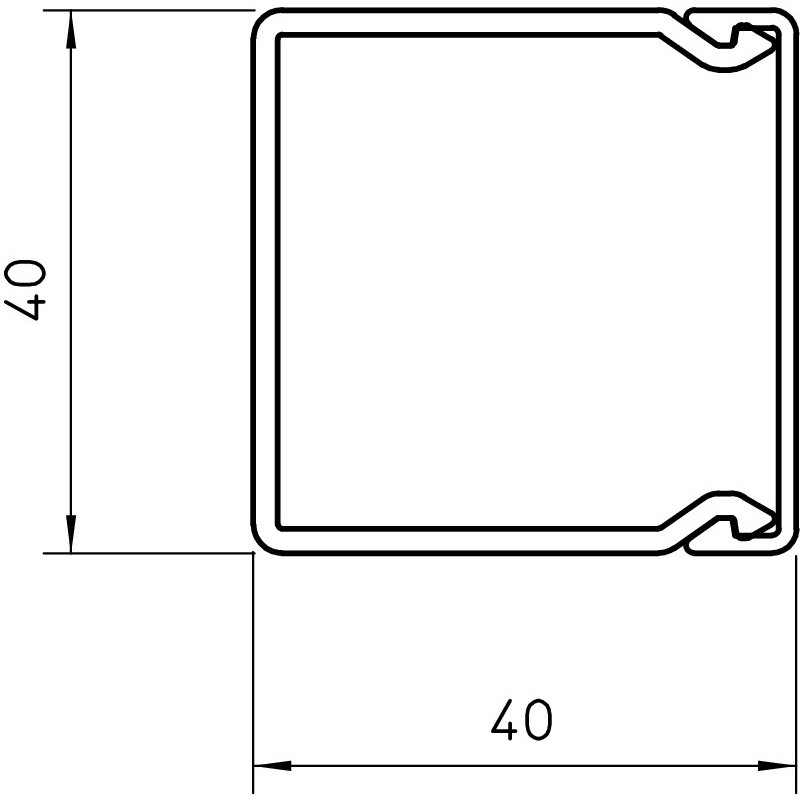 40x40мм Кабель-канал (короб) L=99см білий [6191126] ПВХ магістральний OBO Bettermann