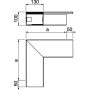 Кут плаский для короба 130x100мм ПВХ білий [6161775] OBO Bettermann