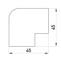 Кут плаский для короба 100x60мм ПВХ білий [s3033011] E.NEXT e.trunking.blend.angle.stand.100.60