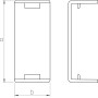 Накладка на стык для короба 50x20мм ПВХ белый [6154069] OBO Bettermann