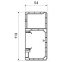 120x55мм Кабель-канал (короб) L=99см белый [PK 120X55 D_HD] ПВХ парапетный PK Kopos