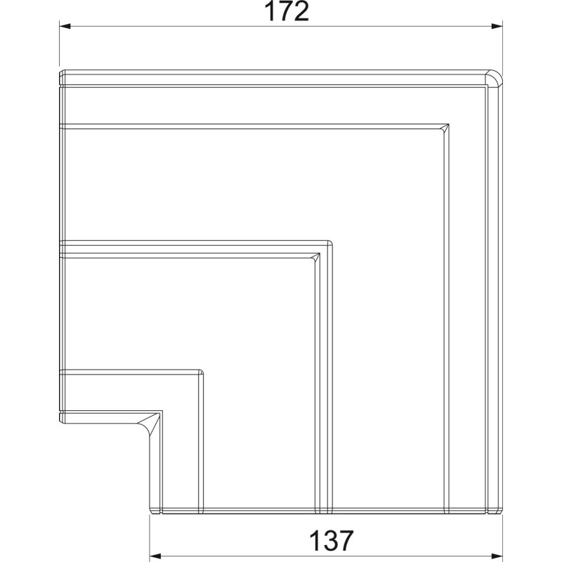 Угол плоский для короба 130x53мм ABS пластик белый [6113270] Rapid 45 OBO Bettermann