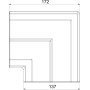Угол плоский для короба 130x53мм ABS пластик белый [6113270] Rapid 45 OBO Bettermann