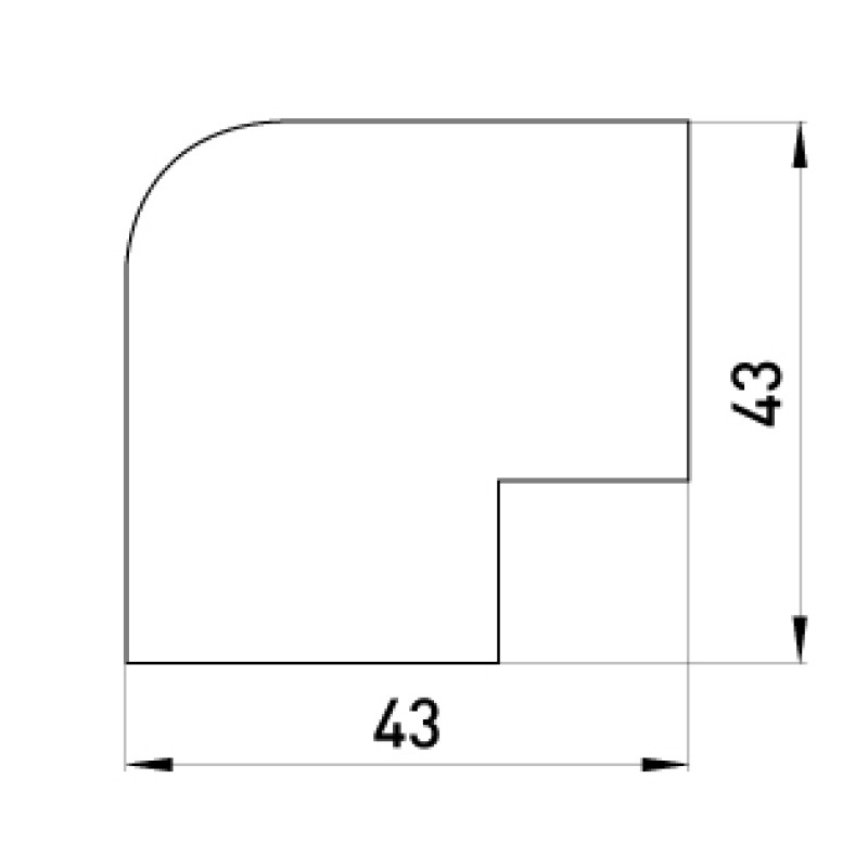 Кут плаский для короба 20x10мм ПВХ білий [s3033003] E.NEXT e.trunking.blend.angle.stand.20.10