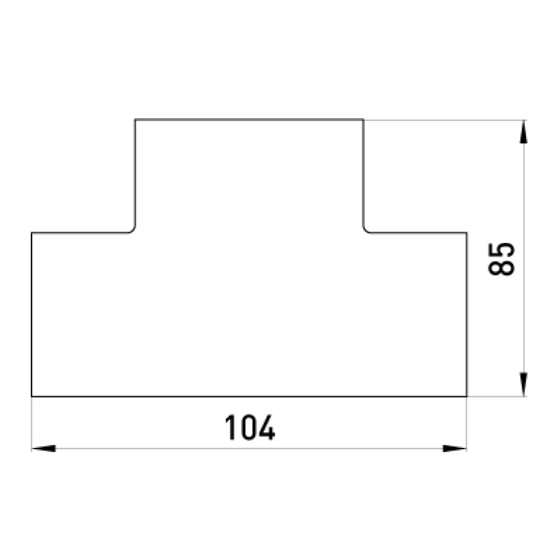 З’єднувач Т-подібний для короба 60x40мм ПВХ білий [s5033008] E.NEXT e.trunking.t.channel.stand.60.40