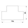 З’єднувач Т-подібний для короба 60x40мм ПВХ білий [s5033008] E.NEXT e.trunking.t.channel.stand.60.40