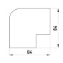 Кут зовнішній для короба 100x60мм ПВХ білий [s2033011] E.NEXT e.trunking.blend.out.stand.100.60