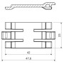 Распорка для короба RLH 60x40мм безгалогенный белый [RLH 60X40HF_HB] Kopos