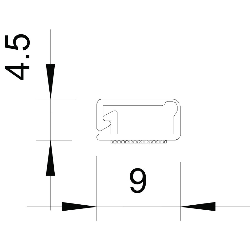 9x4,5мм Міні-канал (короб) L=2000мм самоклеючий білий [6150268] ПВХ OBO Bettermann