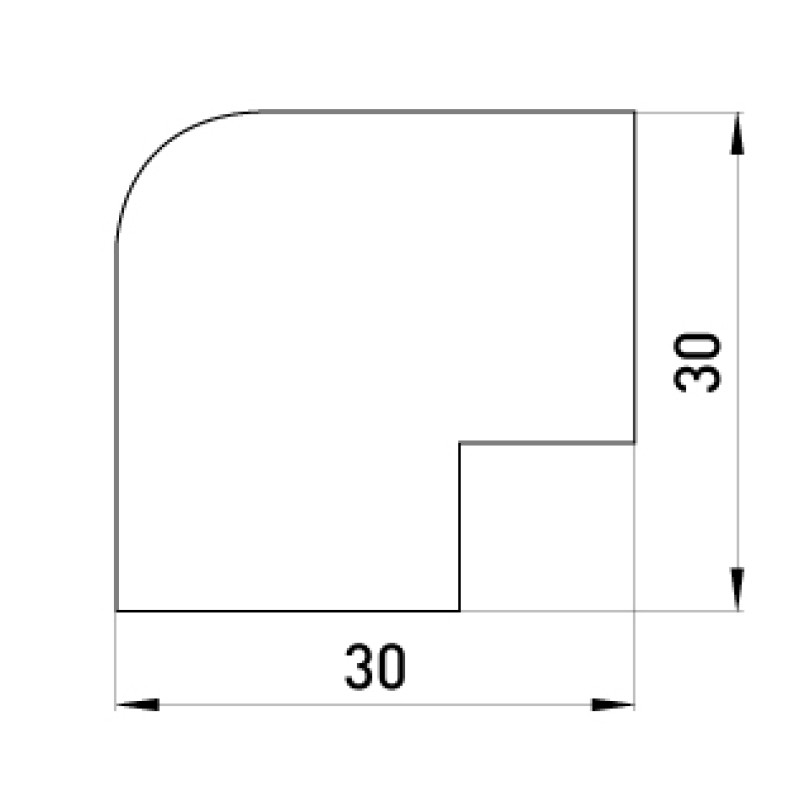 Кут плаский для короба 15x10мм ПВХ білий [s3033001] E.NEXT e.trunking.blend.angle.stand.15.10
