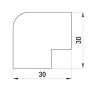 Кут плаский для короба 15x10мм ПВХ білий [s3033001] E.NEXT e.trunking.blend.angle.stand.15.10