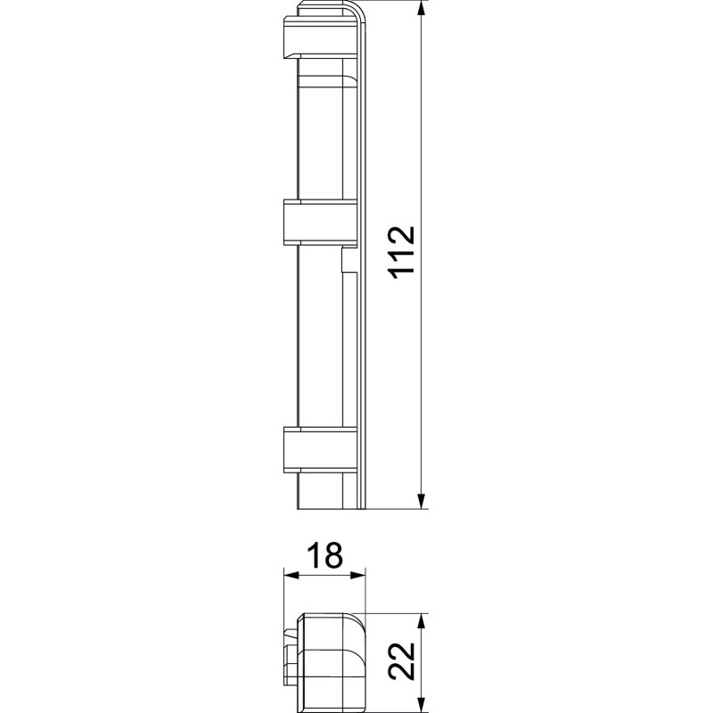 Заглушка левая для плинтусного канала 110x20мм белый [6132300] ПВХ SL OBO Bettermann