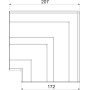 Кут плаский для короба 165x53мм ABS пластик білий [6113460] Rapid 45 OBO Bettermann