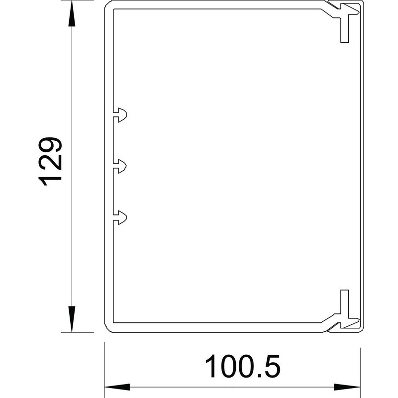 130x100мм Кабель-канал (короб) L=99см белый [6191347] ПВХ магистральный OBO Bettermann
