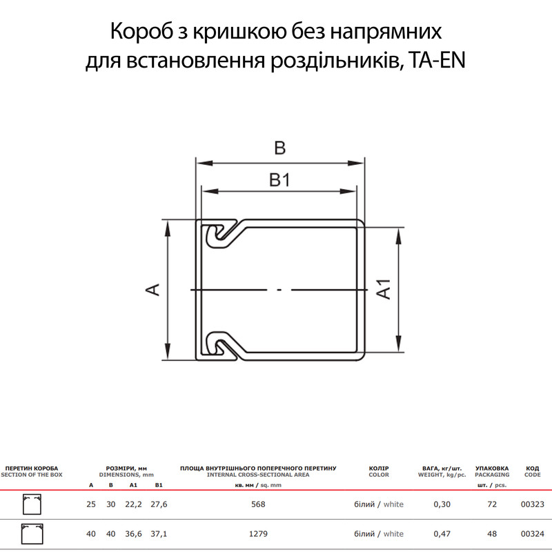 25x30мм Кабель-канал (короб) L=2000мм с плоской основой белый [00323] магистральный ПВХ In-liner Classic TA-EN ДКС