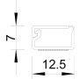 12,5x7мм Мини-канал (короб) L=2000мм самоклеющийся белый [6150276] ПВХ OBO Bettermann