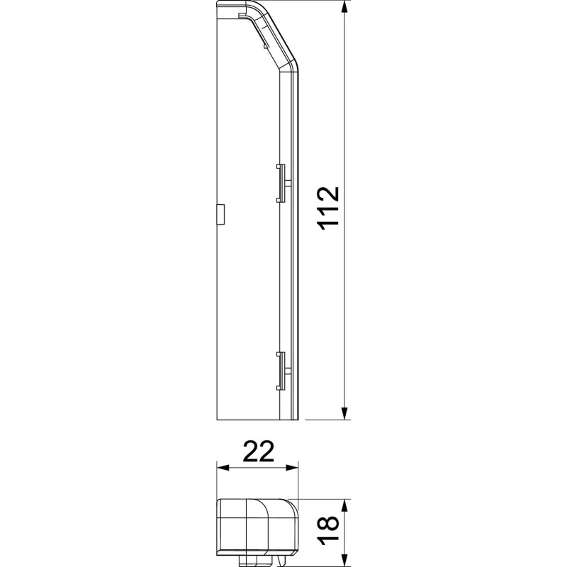 Заглушка права для плінтусного каналу 110x20мм білий [6132286] ПВХ SLL OBO Bettermann