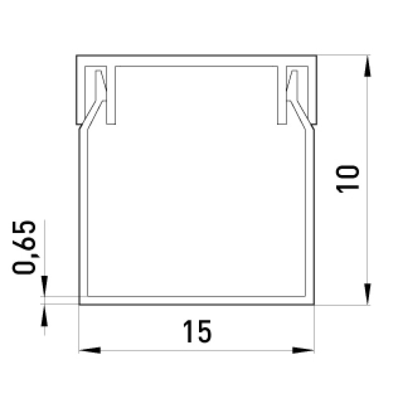 15x10мм Кабель-канал (короб) L=99см белый [s033002] ПВХ магистральный E.NEXT e.trunking.stand.15.10